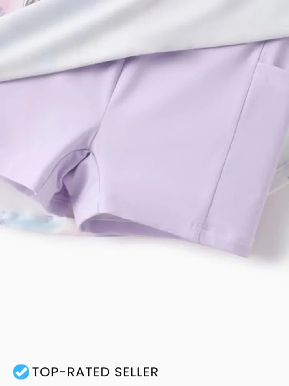 Girls Skort with Inner Shorts Pockets Athletic Golf Tennis Activewear Scrunchie